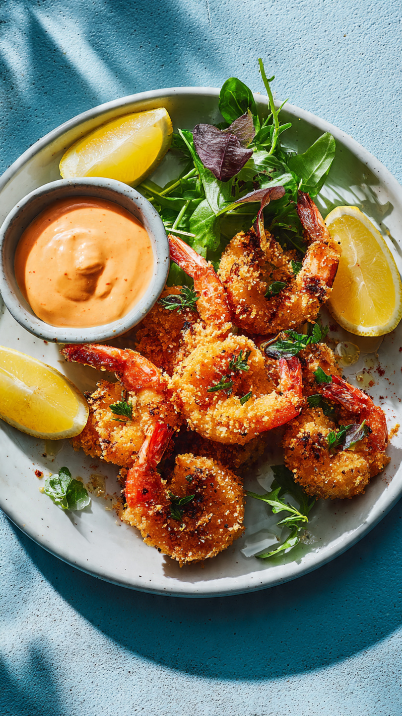 Air Fryer Fried Shrimp with Sriracha Mayo