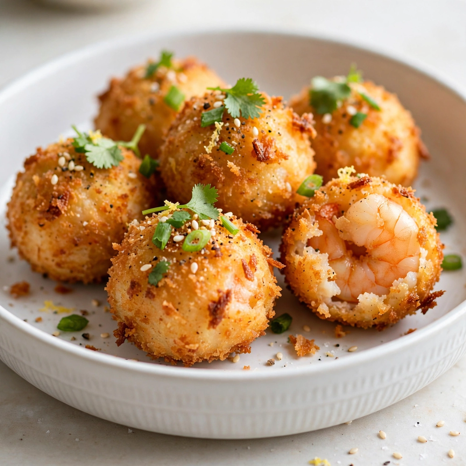Crispy Shrimp Balls with Sweet Chili Dipping Sauce