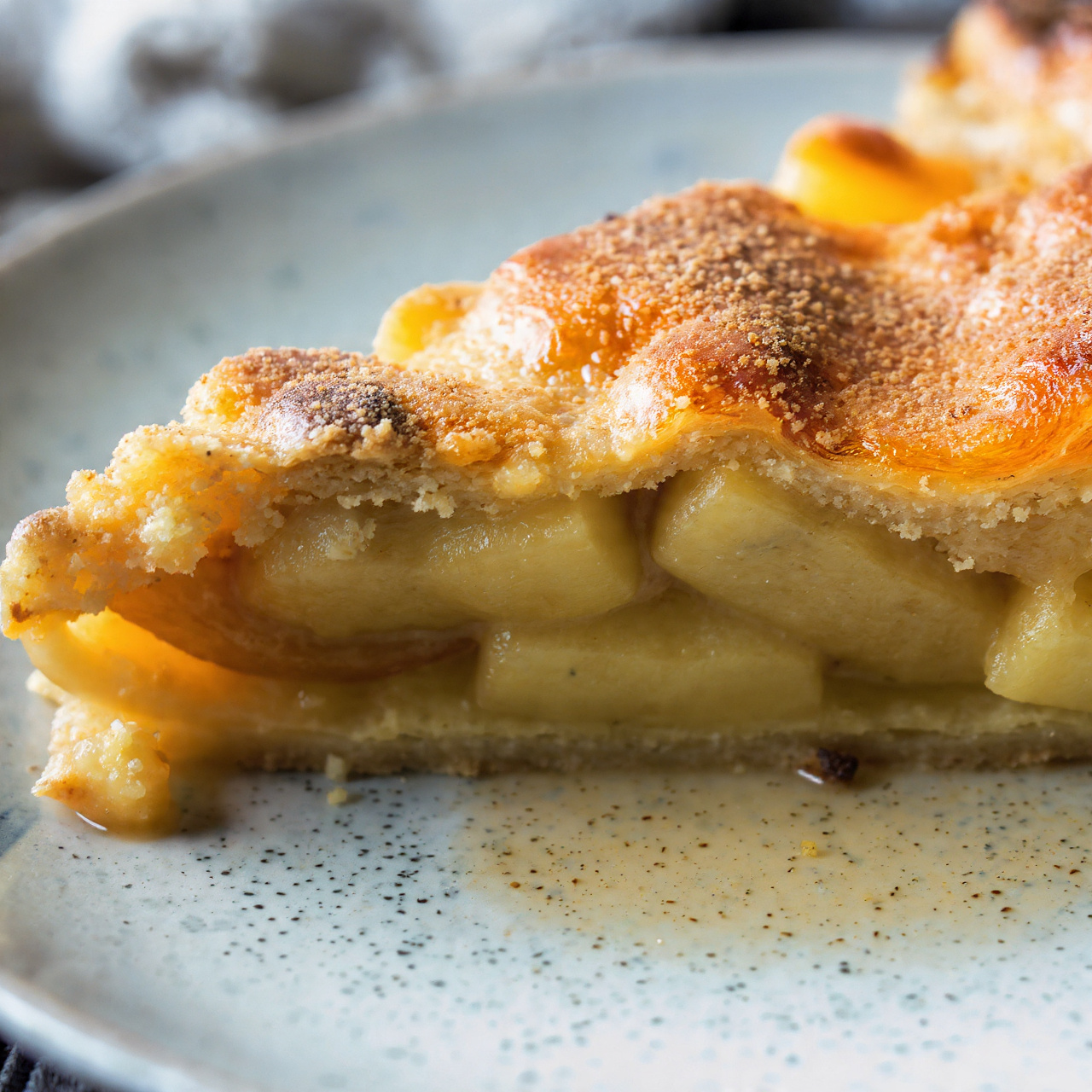 German Apple Pie (Apfelkuchen) with Buttery Shortbread Crust
