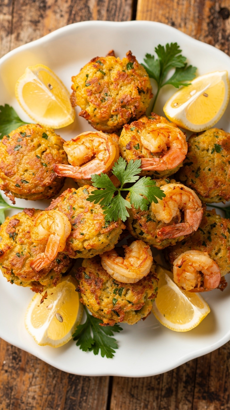 Crispy Shrimp Cakes With Lemon Tartar Sauce